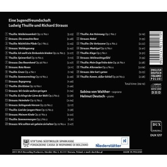 Eine Jugendfreundschaft Lieder de Strauss et Thuille