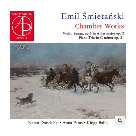 SMIETANSKI - Dondalski - Sonate pour violon n°1 en la bémol majeur op.2..