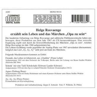 Helge Rosvaenge erzählt sein Leben und das Märchen...