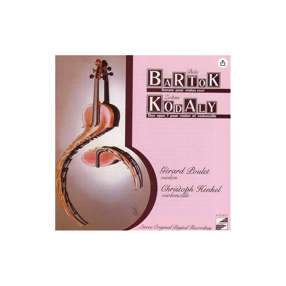 BARTOK - Poulet - Sonate pour violon seul Sz.117 BB.124..