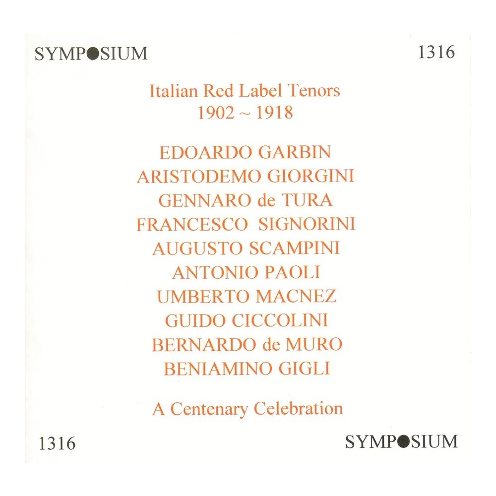 Italian Red Label Tenors..