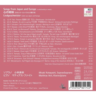 Songs from Japan and Europe..