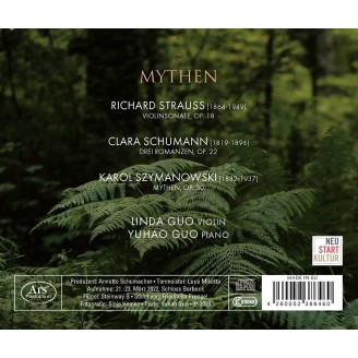 SZYMANOWSKI - Guo - Mythes, pour violon et piano op.30