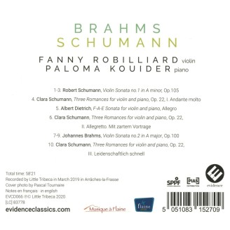 BRAHMS - Robilliard - Sonate pour violon et piano n°2 en la majeur op.10