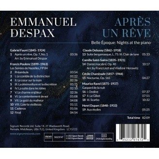 Après un rêve - Belle époque : Nights at the piano