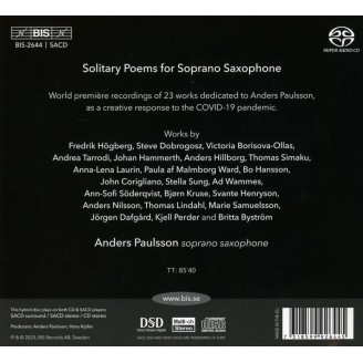 Solitary Poems for soprano saxophone..