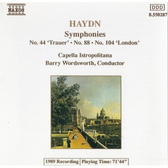 HAYDN - Wordsworth - Symphonie n°44 en fa dièse mineur Hob.I:44 'Trauer