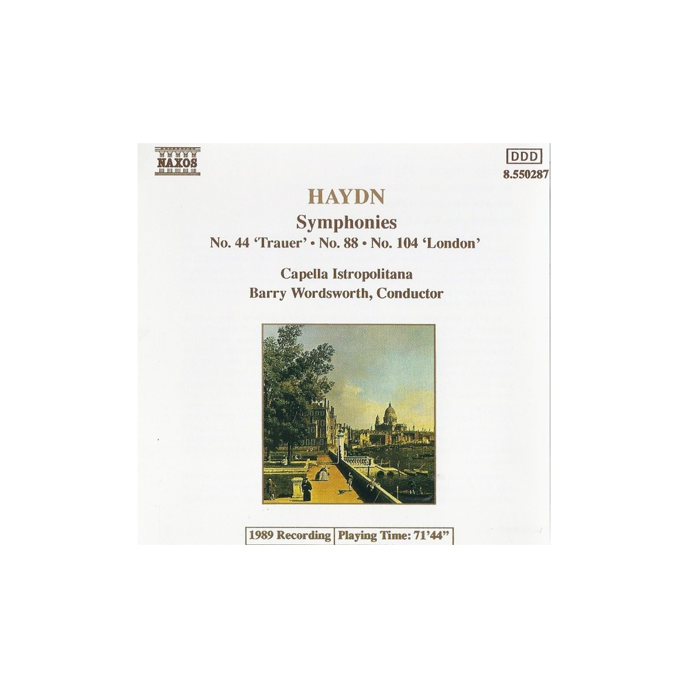 HAYDN - Wordsworth - Symphonie n°44 en fa dièse mineur Hob.I:44 'Trauer