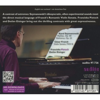 SZYMANOWSKI - Eisinger - Mythes, pour violon et piano op.30..