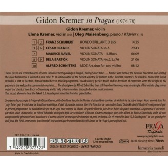 Gidon Kremer in Prague 1974-1978..