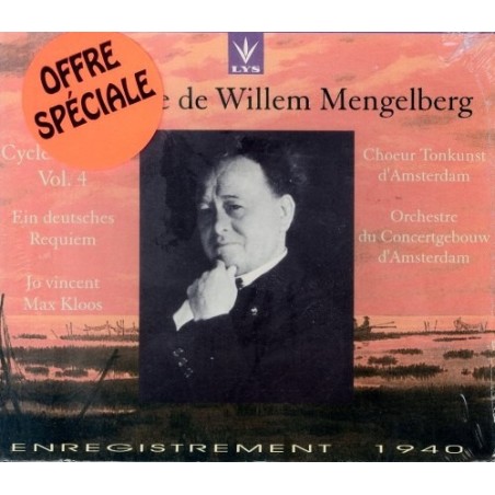 BRAHMS - Mengelberg - Ein deutsches Requiem (Un Requiem allemand), pour Cycle Brahms Vol.4..