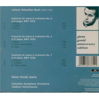 BACH - Gould - Concerto pour clavecin et cordes n°2 en mi majeur BWV.105