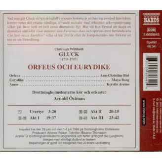 GLUCK - Östman - Orfeo ed Euridice (version italienne)