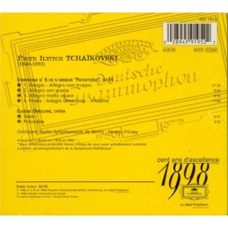 TCHAIKOVSKY - Fricsay - Symphonie n°6 en si mineur op.74 'Pathétique'