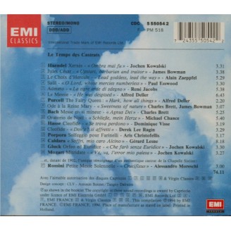 Le temps des castrats (18 titres)