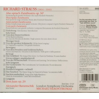 STRAUSS - Tilson Thomas - Also sprach Zarathustra, poème symphonique pou