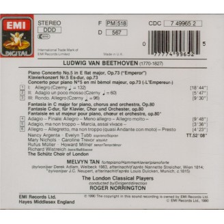 BEETHOVEN - Tan - Concerto pour piano n°5 en mi bémol majeur op.73 'L'Em