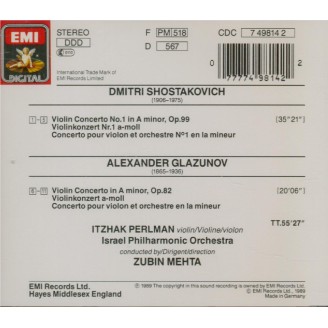 CHOSTAKOVITCH - Perlman - Concerto pour violon et orchestre n°1 en la mi