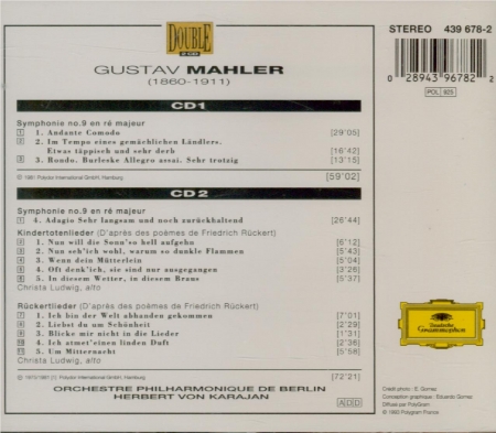 MAHLER - Karajan - Symphonie n°9