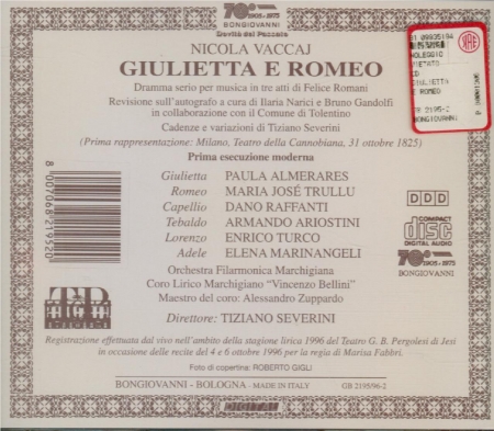 VACCAJ - Severini - Giulietta e Romeo