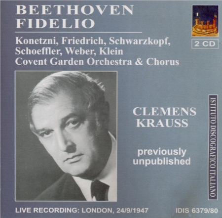 BEETHOVEN - Krauss - Fidelio, opéra op.72 (live London, 24 - 9 - 1947) live London, 24 - 9 - 1947