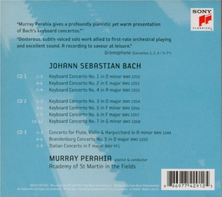 BACH - Perahia - Concerto pour clavecin et cordes n°1 en ré mineur BWV.1