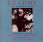 BRAHMS - Rubinstein - Quatuor avec piano n°1 en sol mineur op.25