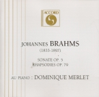 BRAHMS - Merlet - Sonate pour piano n°3 en fa mineur op.5