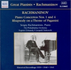RACHMANINOV - Rachmaninov - Concerto pour piano n°1 en fa dièse mineur o