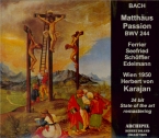 BACH - Karajan - Passion selon St Matthieu (Matthäus-Passion), pour soli