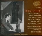 VERDI - Adler - Don Carlo, opéra (version italienne) live MET, 7 - 3 - 1962