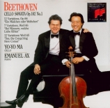 BEETHOVEN - Ax - Sonate pour violoncelle et piano n°4 op.102 n°1