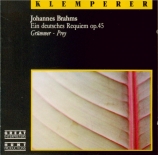 BRAHMS - Klemperer - Ein deutsches Requiem (Un Requiem allemand), pour s