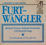 STRAUSS - Furtwängler - Symphonia domestica, pour grand orchestre op.53