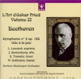 BEETHOVEN - Fried - Symphonie n°9 op.125 'Ode à la joie'