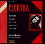 STRAUSS - Schröder - Elektra, opéra op.58 (Live, Frankfurt 31 - 01 - 1953) Live, Frankfurt 31 - 01 - 1953