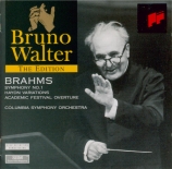 BRAHMS - Walter - Symphonie n°1 pour orchestre en do mineur op.68