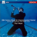 20th Century Music for Unaccompanied Clarinet