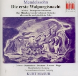 MENDELSSOHN-BARTHOLDY - Masur - Die erste Walpurgisnacht (La nuit de Wal
