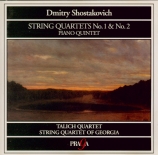 CHOSTAKOVITCH - Talich Quartet - Quatuor à cordes n°1 op.49