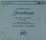 VERDI - Gavazzeni - Gerusalemme (version italienne 1850 de 'Jérusalem') Live Venezia, 24 - 9 - 1963