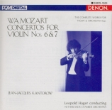 MOZART - Kantorow - Concerto pour violon et orchestre n°7 en ré majeur K import Japon