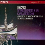 MOZART - Marriner - Divertimento n°2, pour orchestre en ré majeur K.131