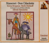 MASSENET - Simonetto - Don Quichotte, comédie héroïque live, RAI Milan le 25 - 05 - 1957 : chanté en italien