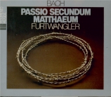 BACH - Furtwängler - Passion selon St Matthieu (Matthäus-Passion), pour live Wien 14 & 17 - 4 - 1954
