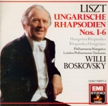 LISZT - Boskovsky - Six rhapsodies hongroises, pour orchestre S.359