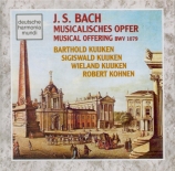 BACH - Kuijken - L'offrande musicale (Musikalisches Opfer), pour flûte
