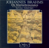 BRAHMS - Leister - Sonate pour clarinette et piano n°1 en fa mineur op.1