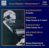 Oeuvres pour piano de Rachmaninov, Medtner, Kabalevsky et Prokofiev (E
