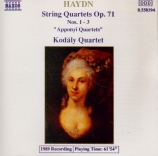 HAYDN - Kodaly Quartet - Quatuor à cordes n°69 en si bémol majeur op.71